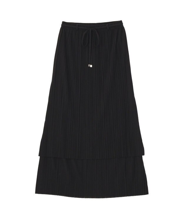 earth music&ecology プリーツレイヤードライクスカート Black