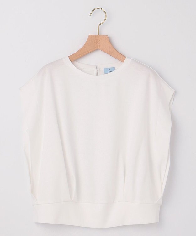 組曲 L 【WEB限定】コンシャスジャージーフレンチスリーブカットソー アイボリー系