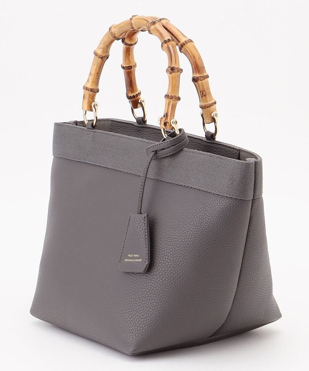 23区 バンブーハンドル トートバッグ グレー系