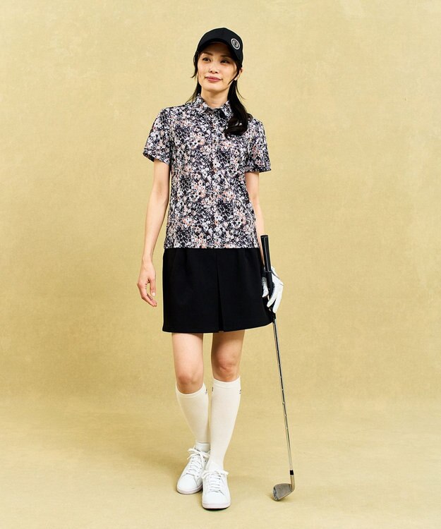 23区GOLF 着用動画あり【辻梨恵プロ着用】「TEXBRID」軽量ストレッチベーシックスカート ブラック系