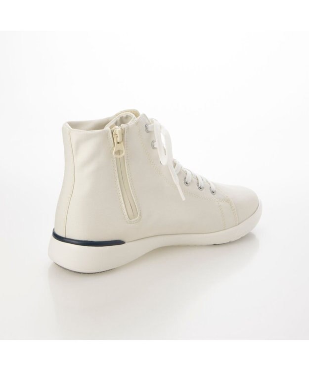 ing <ing>晴雨兼用ハイカットスニーカー アイボリー