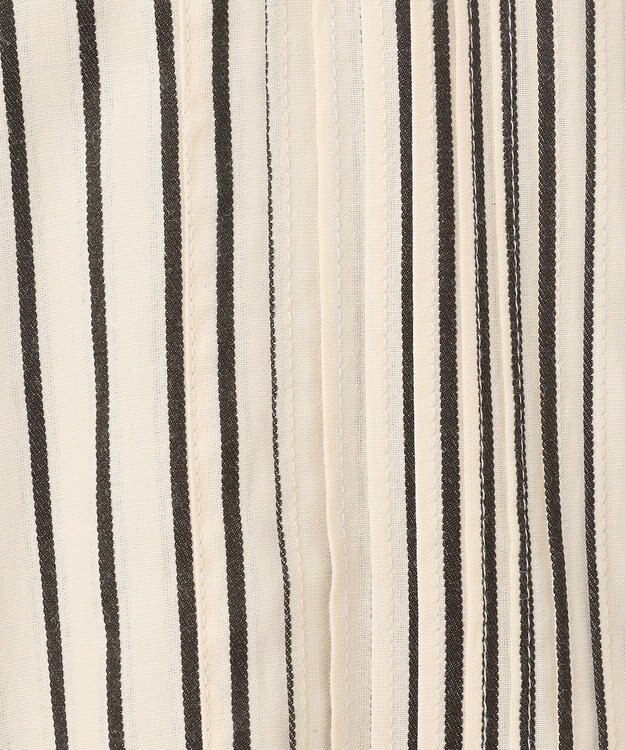 J.PRESS YORK STREET 【WOMEN】コットンタイプライター バンドカラーブラウス ブラック系1