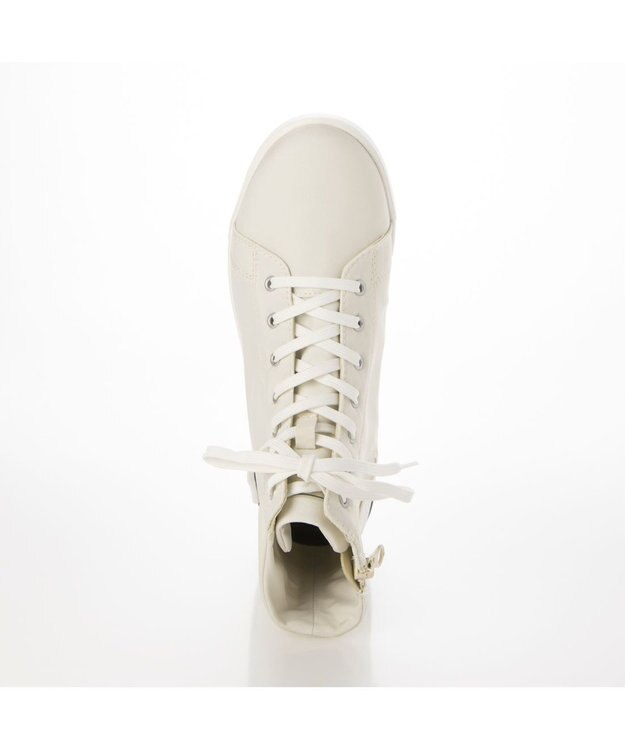 ing <ing>晴雨兼用ハイカットスニーカー アイボリー