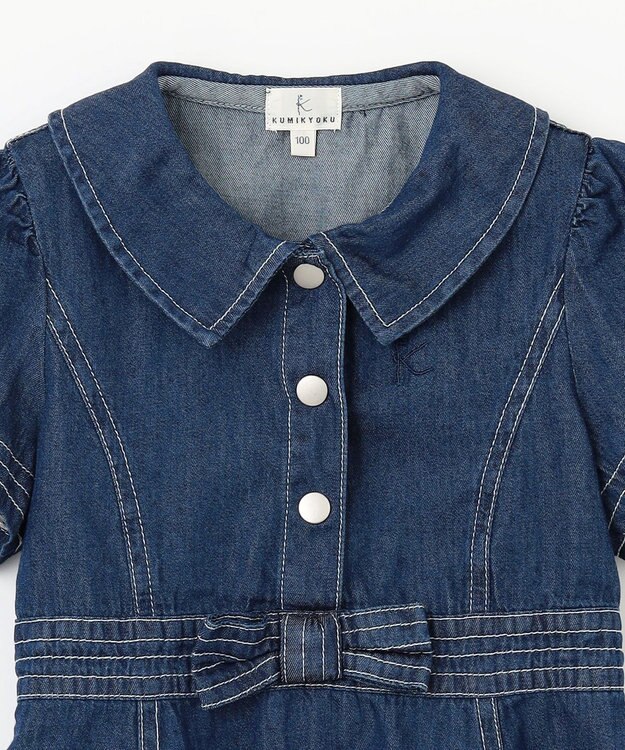 組曲 KIDS 【100㎝】デニム ワンピース ネイビー系