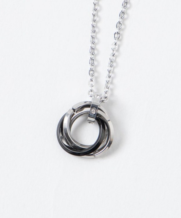 WEGO ミニトリプルリングチェーンネックレス シルバー