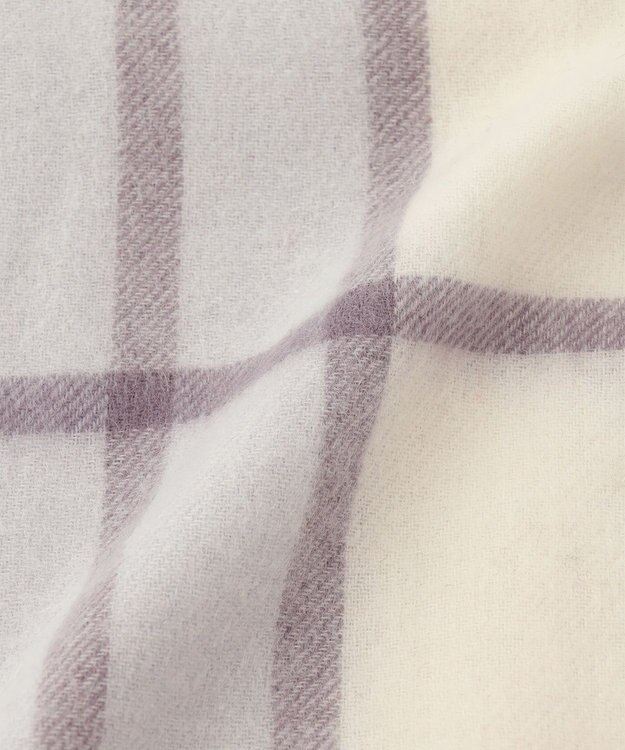 ANY SIS プレミアムカシミヤミックス ストール ブルーグレーチェック