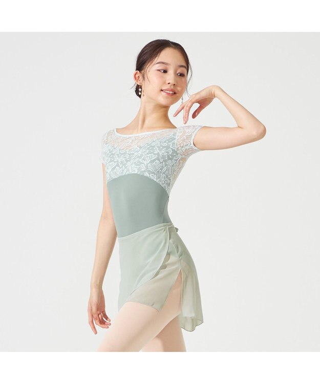 Chacott 【MAY NAGAHISA】キャップスリーブレオタード シーグリーン