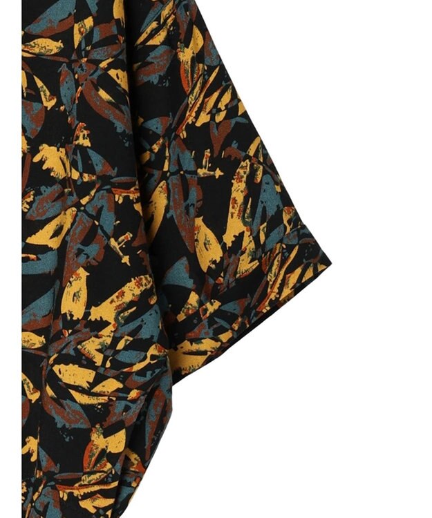 CRAFT STANDARD BOUTIQUE レーヨン柄プリントワイドシャツ Mustard