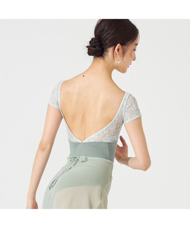 Chacott 【MAY NAGAHISA】キャップスリーブレオタード シーグリーン