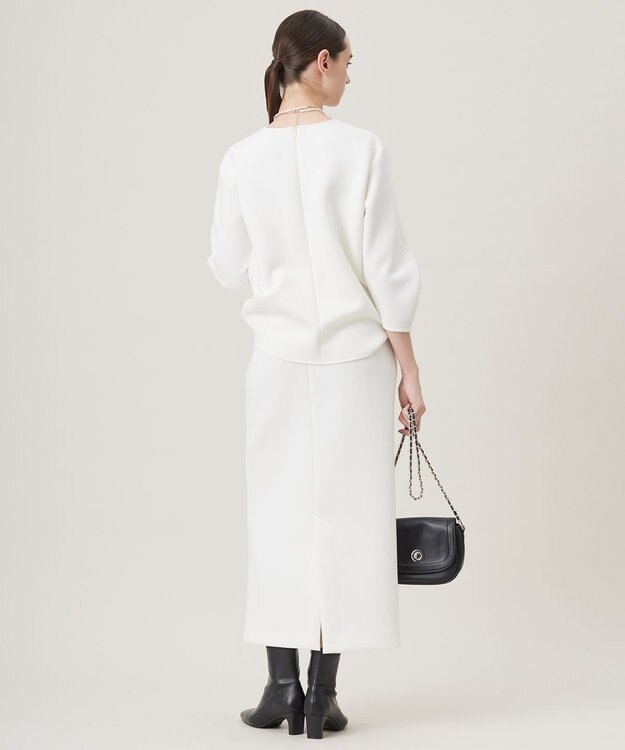 ICB L 【洗える・WEB限定カラーあり】コンパクトダブルフェイス トップス アイボリー系