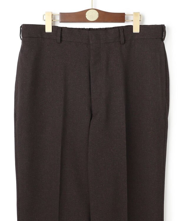 J.PRESS MEN 【J.PRESS ORIGINALS】【UNISEX】Polyester Sharkskin Piped Stem Nontuck Slacks ダークブラウン系