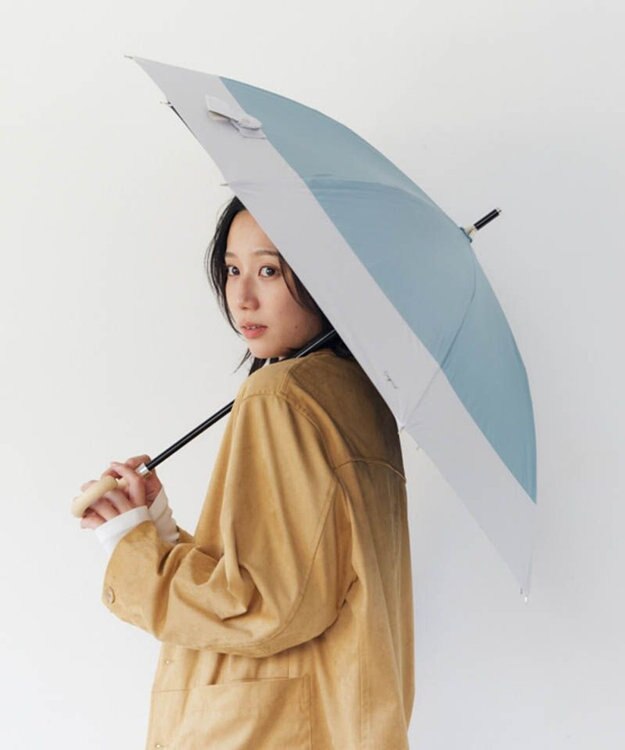 AURORA 【Ungrid（アングリッド）】切継ぎロゴプリント晴雨兼用傘（長傘） グリーン