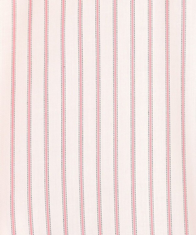 J.PRESS LADIES L 【洗える】ウォッシャブルキュプラツイル シャツ ホワイト×ピンク系