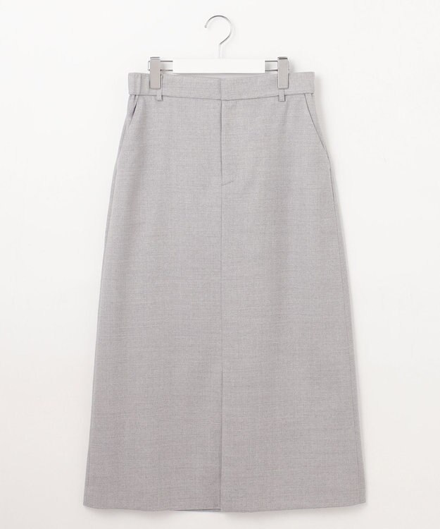 自由区 ウールサキソニー スカート ライトグレー系