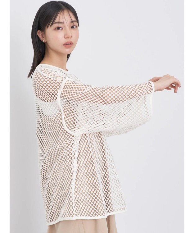 earth music&ecology メッシュチュニック Off White