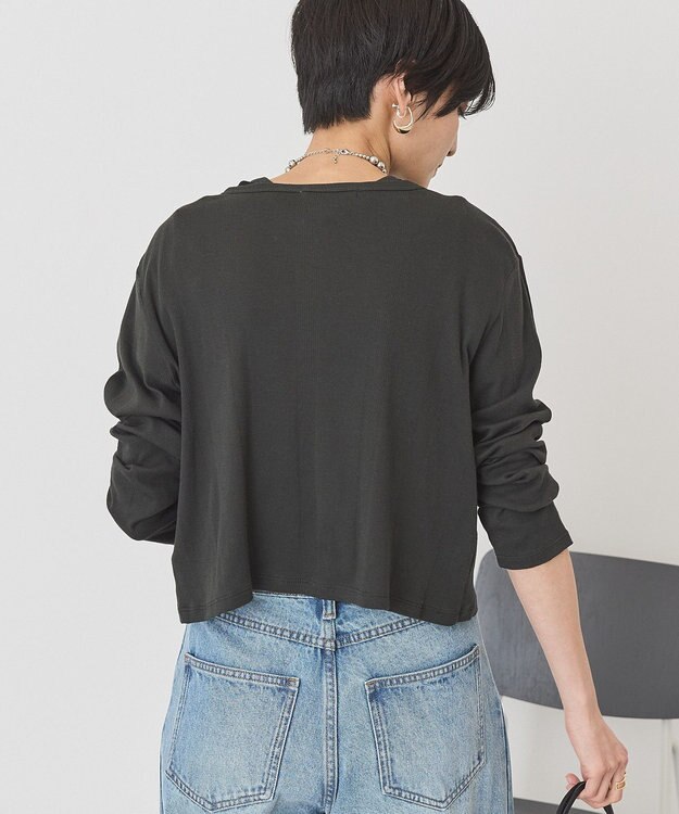 AMERICAN HOLIC 【２点セット】リンガーＴシャツ＋カーディガン Black