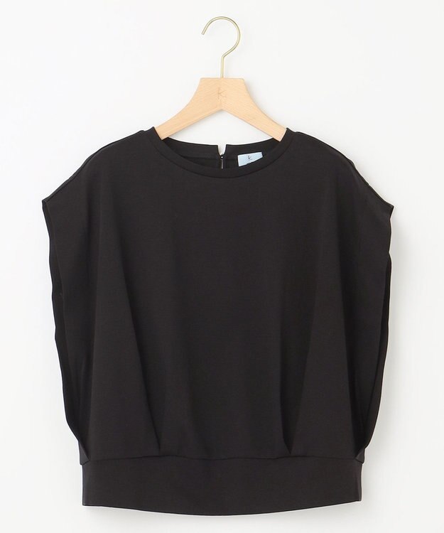 組曲 L 【WEB限定】コンシャスジャージーフレンチスリーブカットソー ブラック系