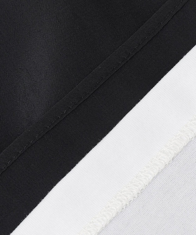 J.PRESS LADIES L 【洗える】ドッキングジャージー ビスチェライク プルオーバー オフ×ブラック系