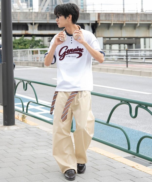 WEGO 【機能T/ユニセックス着用ITEM/MLサイズ展開】接触冷感グラフィックヘンリーBIG　T（SS） ホワイト