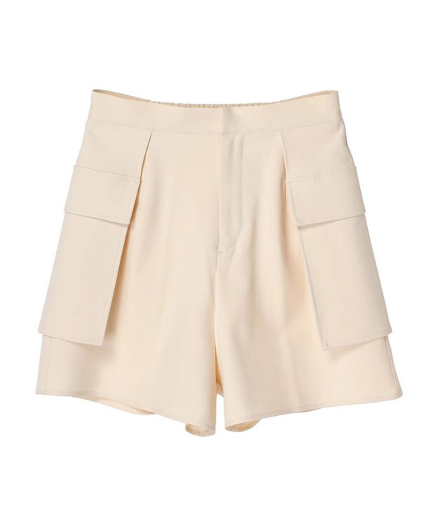 earth music&ecology デザインポケットショートパンツ Light Beige