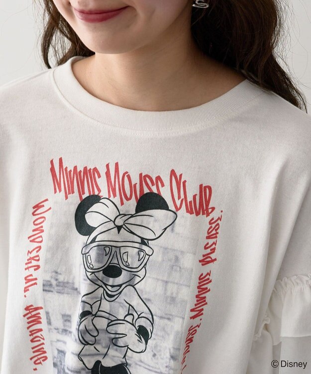 Green Parks ミッキー＆フレンズ／袖フリルショート丈ＴＥＥⅡ Off White