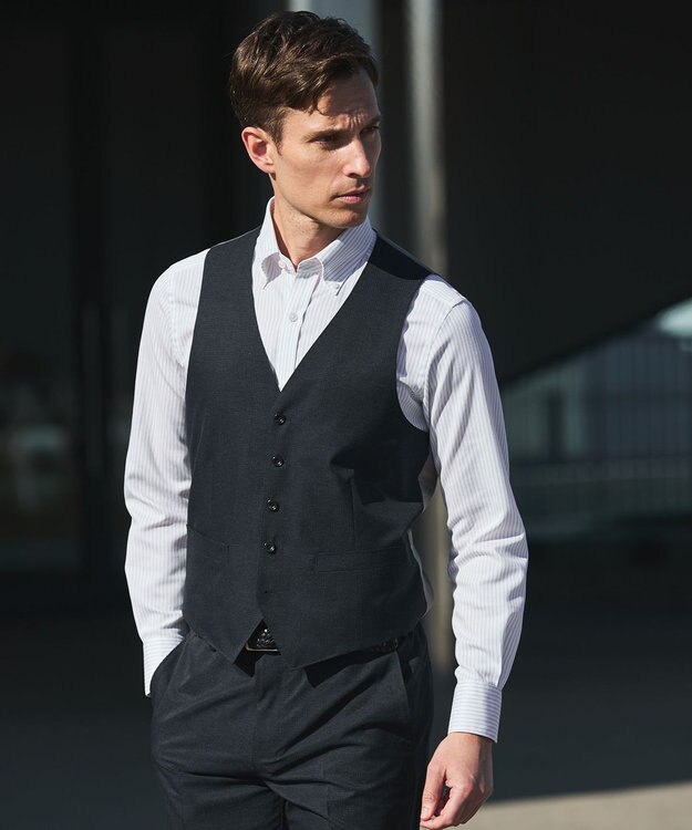 GOTAIRIKU 3ピース対応【圧倒的清涼感】クールドッツ セットアップベスト_クラシックプリント(26年モデル) ネイビー系8