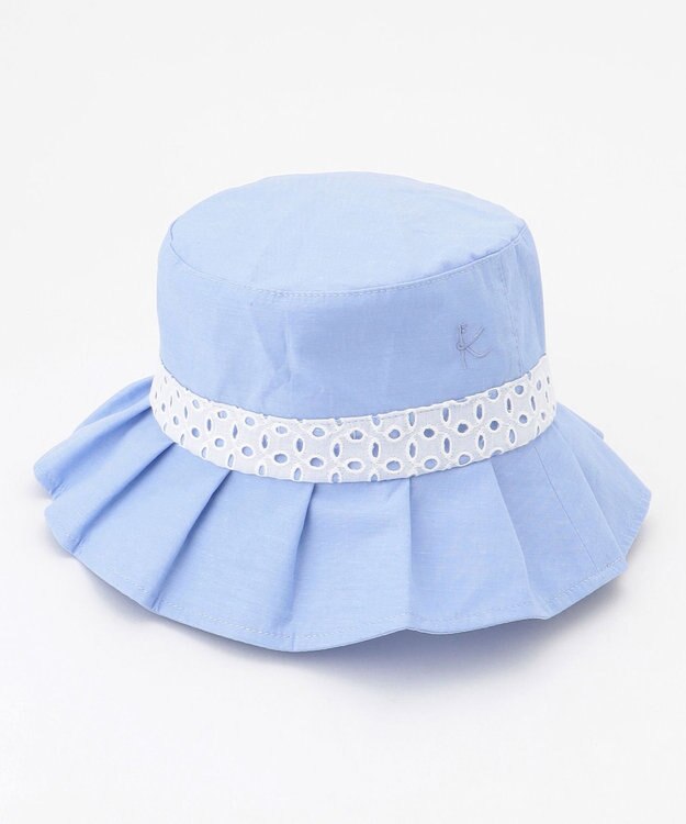 組曲 KIDS 【Mサイズ】レースコンビ サマーハット サックスブルー系