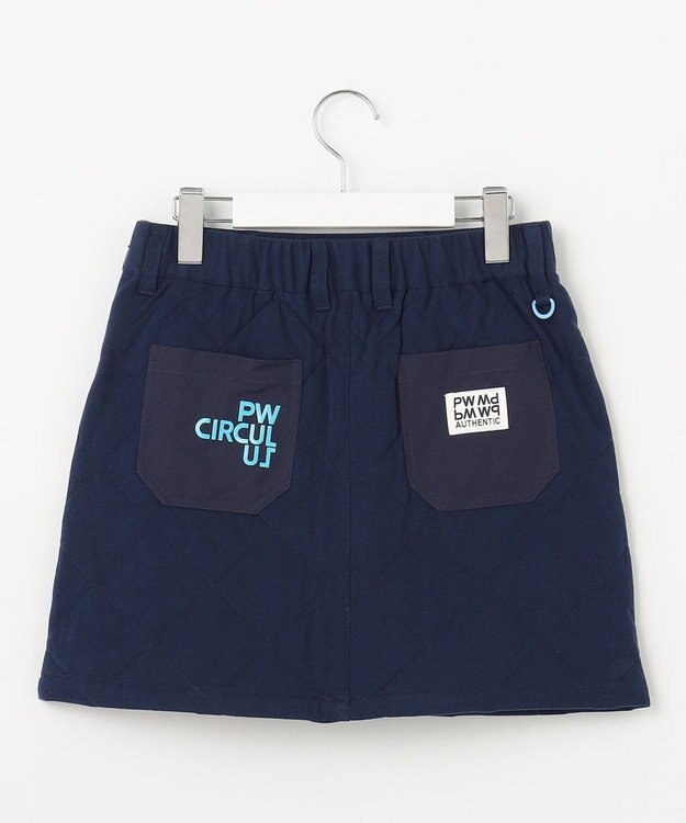 PW CIRCULUS 【裏地付き/防寒】【WOMEN】キルティングスカート ネイビー系
