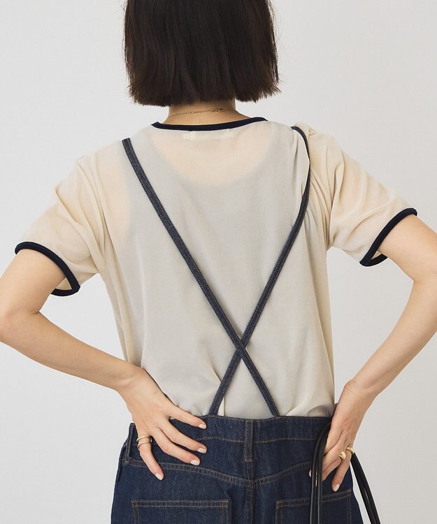 AMERICAN HOLIC シアーベロア配色プルオーバー Ivory