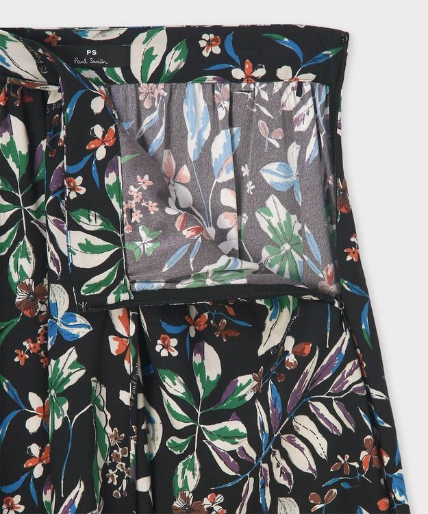 Paul Smith Number Floral ギャザースカート ブラック
