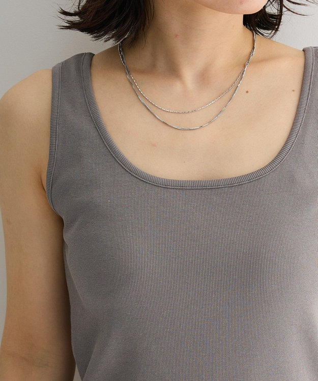 Green Parks 機能付テレコリブタンクトップ Gray