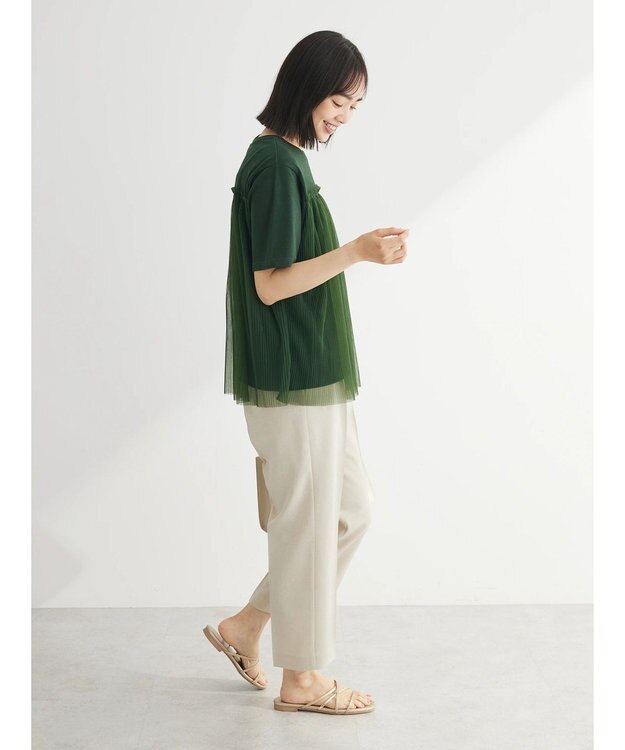 Green Parks プリーツチュールドッキングプルオーバー Green