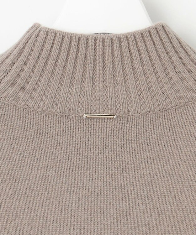 自由区 ウールカシミヤブレンドハイネック ニット マルチボーダー