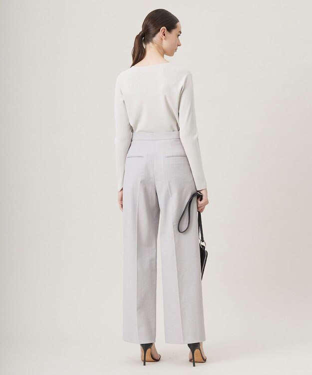 ICB L 【接触冷感・UVケア・撥水・洗える】LooseWeave  スカートレイヤードワイドパンツ トープ系