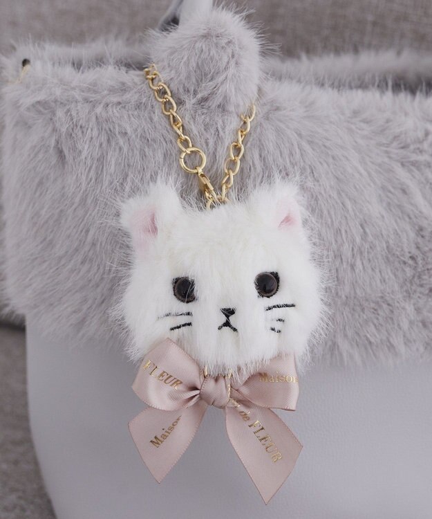 Maison de FLEUR ねこフェイスチャーム Ivory