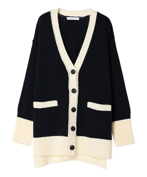 Green Parks 杢調Ｖネックカーディガン Navy