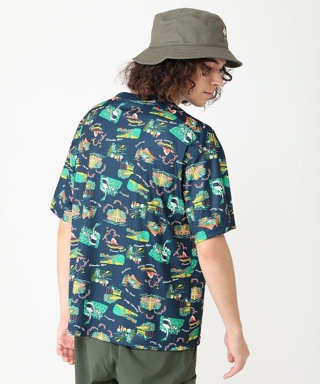 Columbia Columbia/ ポーラーパイオニアパターンドショートスリーブ /コロンビア Columbia Navy、 Portland Aloha