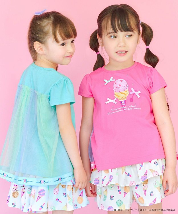 ANY KIDS 【any FAM×サーティワン アイスクリーム】フレーバー 総柄キュロット エクリュ