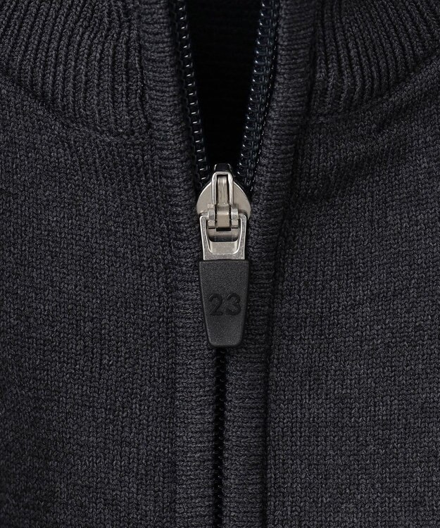 23区GOLF 【MEN】【ウォッシャブル】フルジップニットブルゾン グレー系