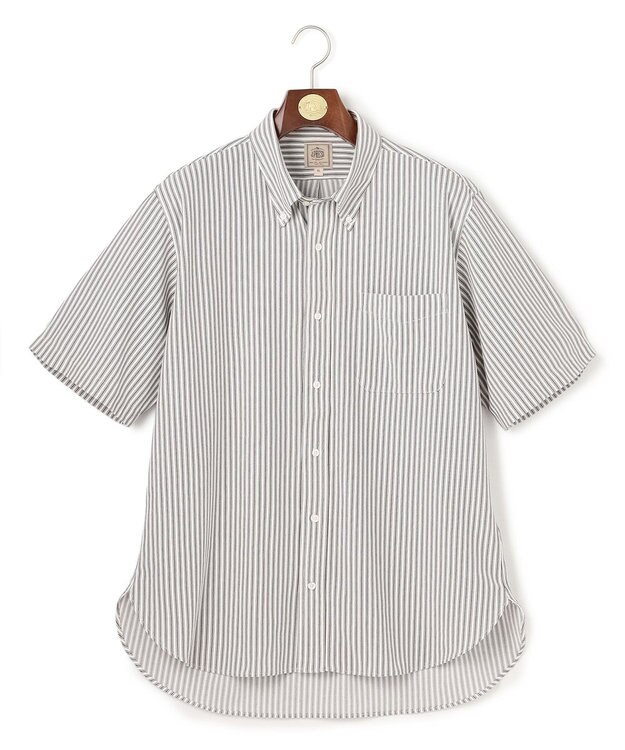 J.PRESS MEN 【KING SIZE】【吸水速乾 / 抗菌防臭 / 遮熱 / 防シワ】【J.PRESS OXFORD JERSEY】カノコインレイ半袖 シャツ / B.D. グレー系1