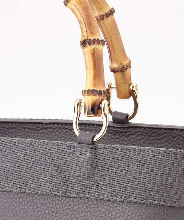 23区 バンブーハンドル トートバッグ グレー系