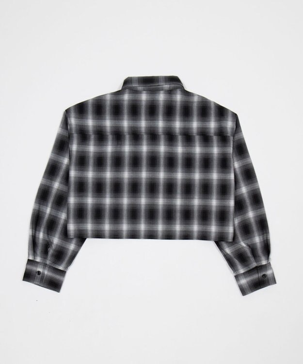 WEGO ショートチェックシャツ ブラック