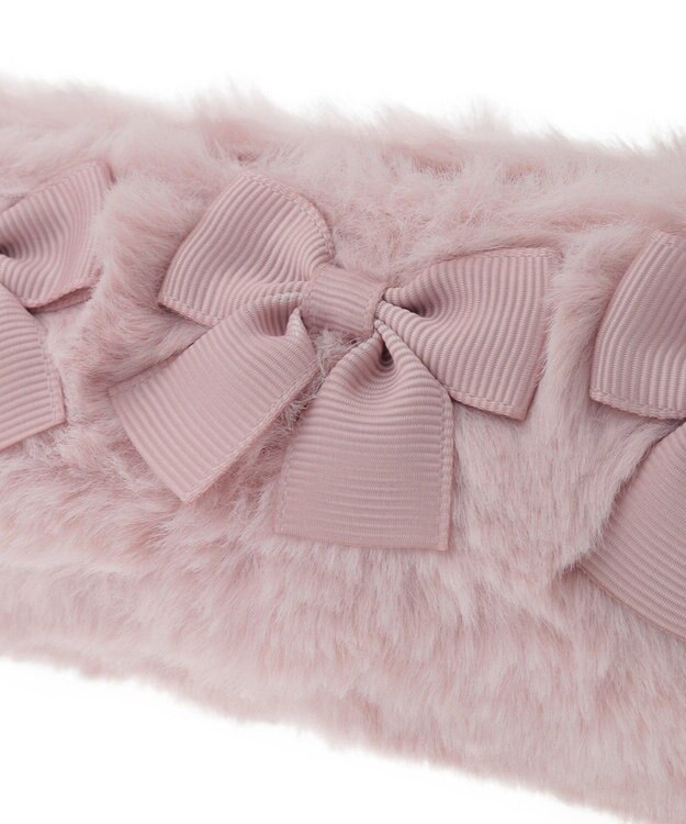 Maison de FLEUR ピンクマニアファーロングポーチ Pink