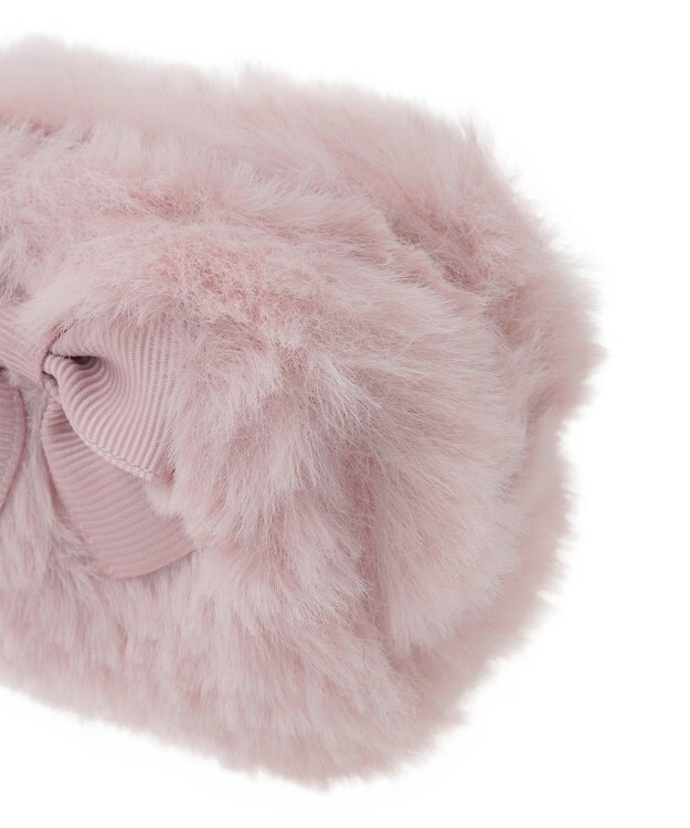 Maison de FLEUR ピンクマニアファーロングポーチ Pink
