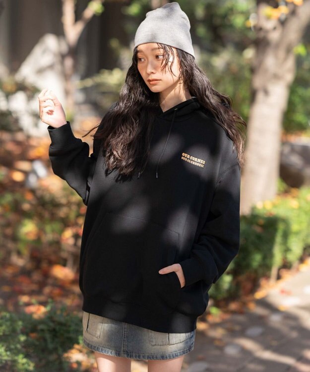 WEGO 【ユニセックス着用ITEM】別注NEWJACKグラフィックプルパーカー ブラック