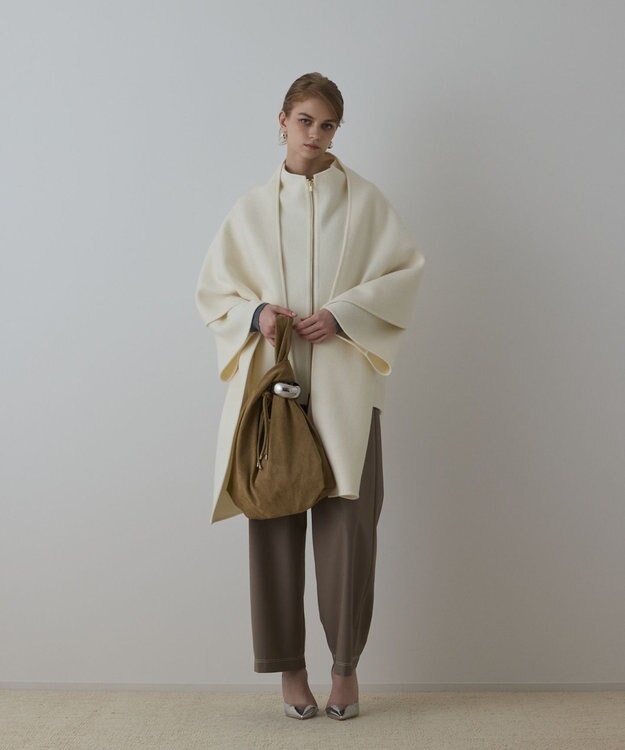 GRACE CONTINENTAL ストール付リバージップブルゾン キナリ