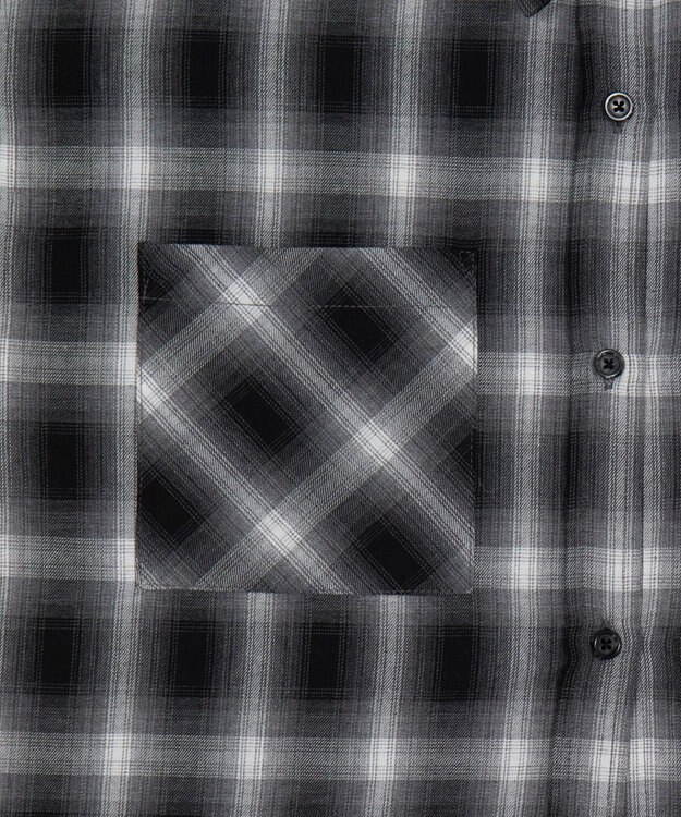 WEGO ショートチェックシャツ ブラック