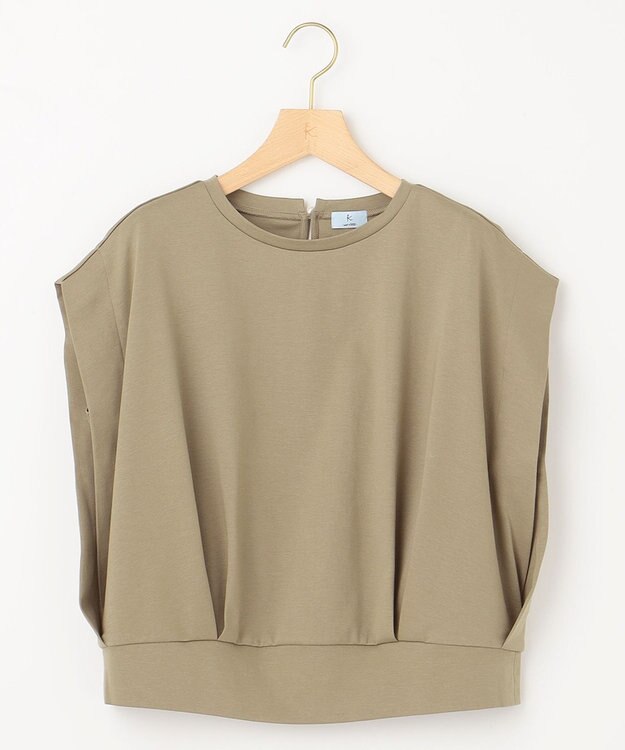 組曲 L 【WEB限定】コンシャスジャージーフレンチスリーブカットソー オリーブ系