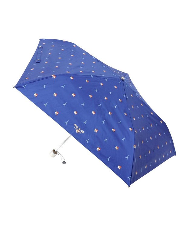 MOONBAT 【軽量】PAUL & JOE 晴雨兼用日傘 折りたたみ傘 ヌネットインパリス 一級遮光 遮熱 UV スカイブルー