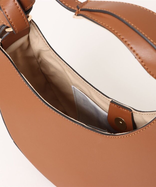 style code [Lyrss/リルス] イタリア製牛トコ皮 ハーフムーンエシカル レザー バッグ キャメル